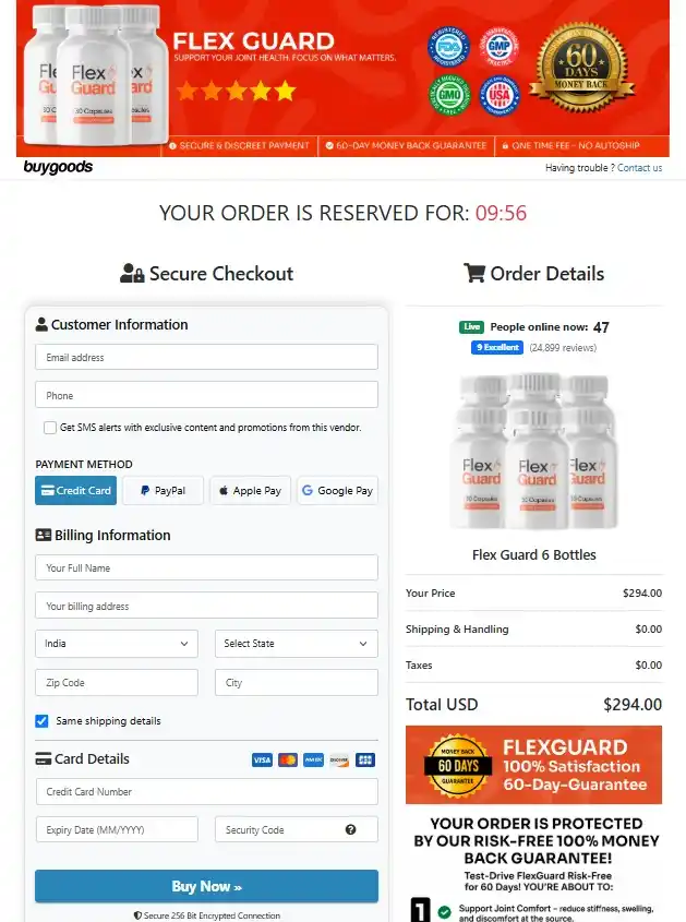 Flex Guard - Secure Checkout Page